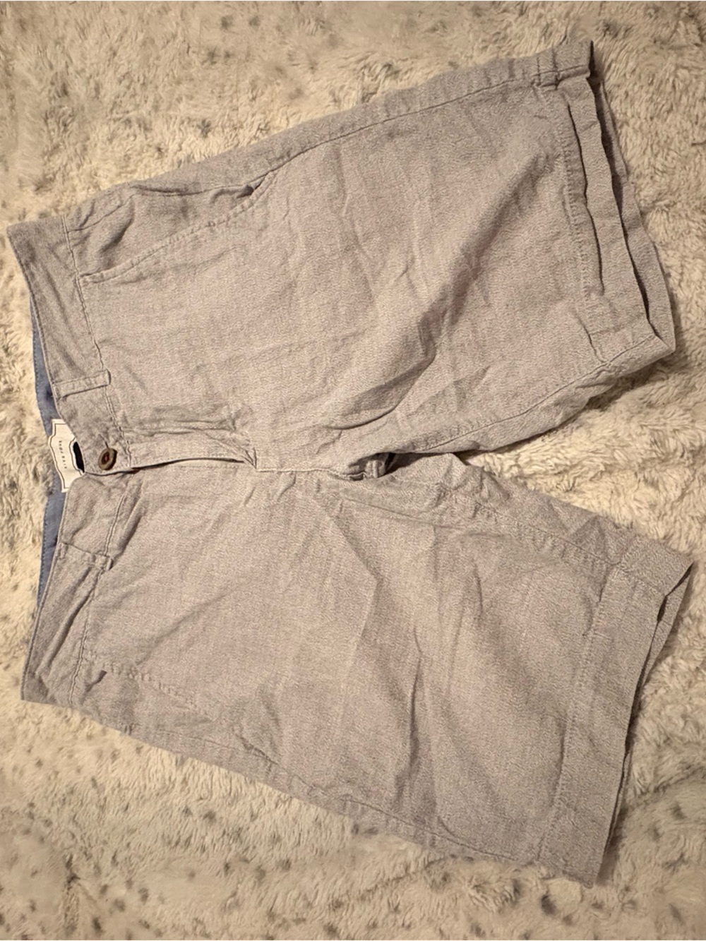 Light Gray Men's Cotton Blend Shorts